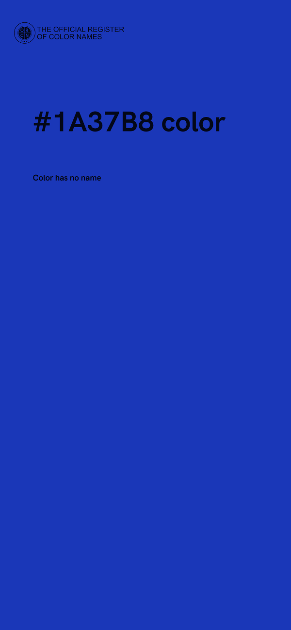 #1A37B8 color image