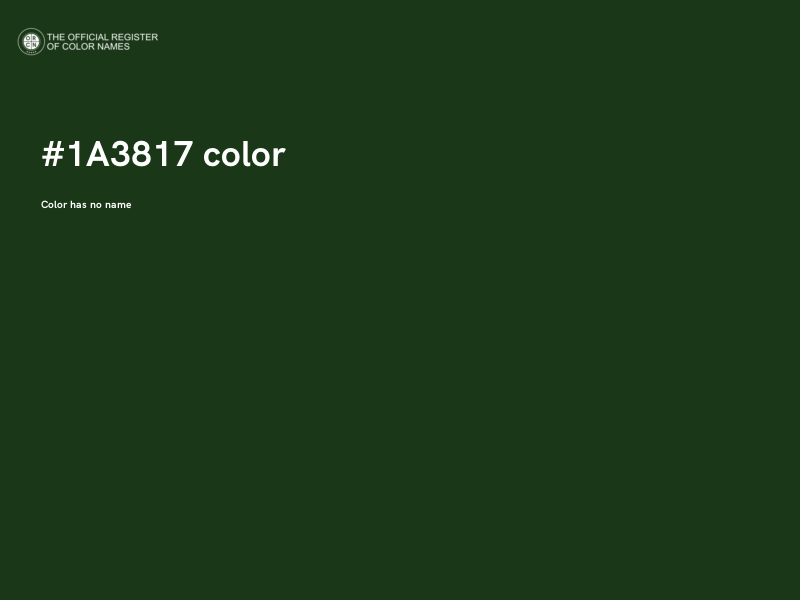 #1A3817 color image