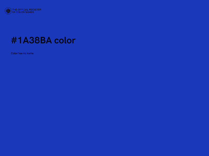 #1A38BA color image