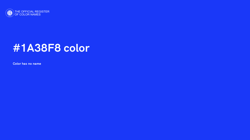 #1A38F8 color image
