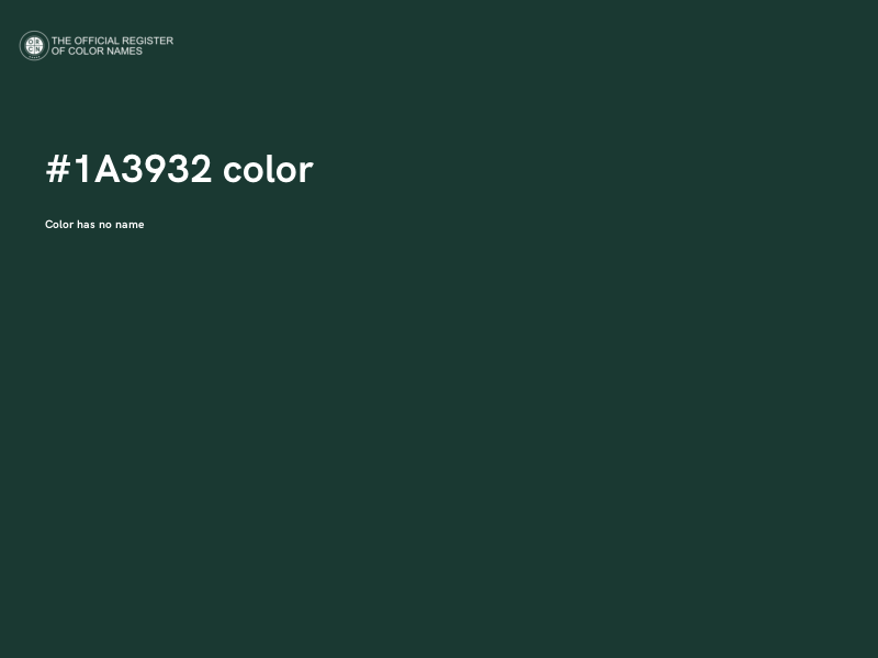 #1A3932 color image