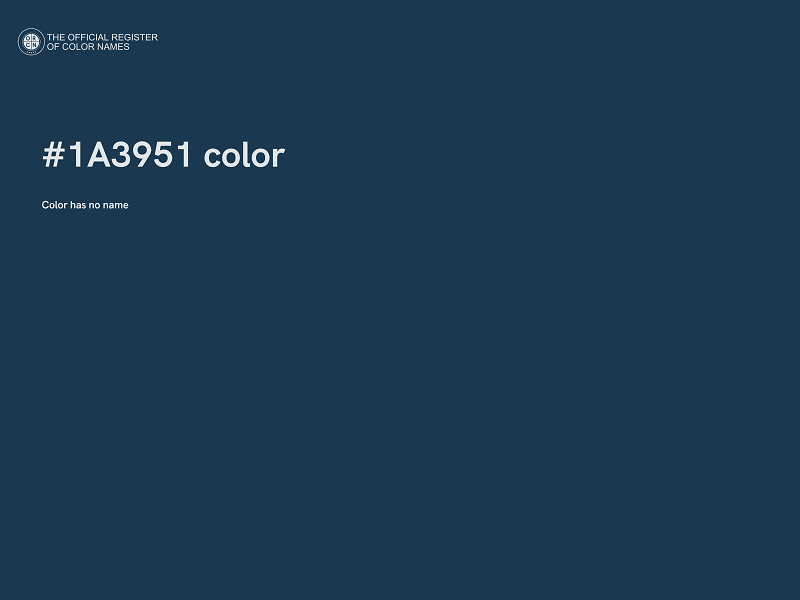 #1A3951 color image