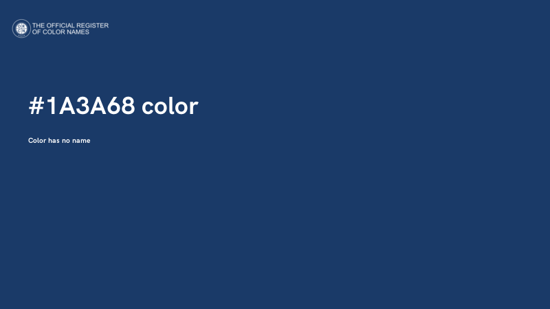 #1A3A68 color image