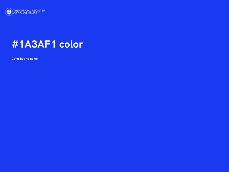 #1A3AF1 color image