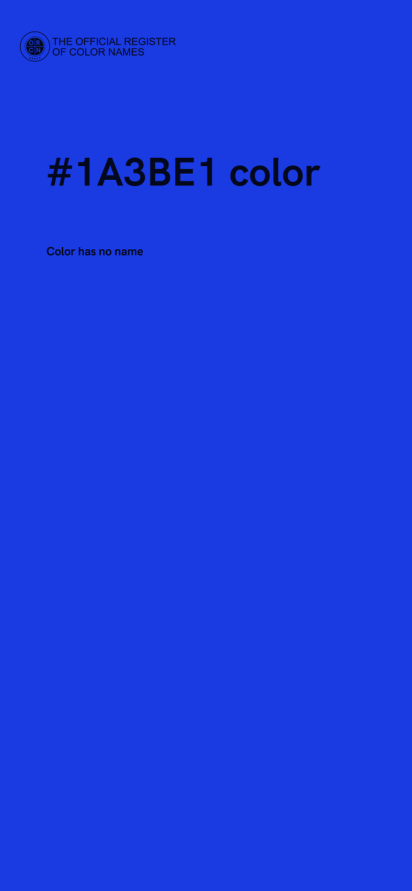 #1A3BE1 color image