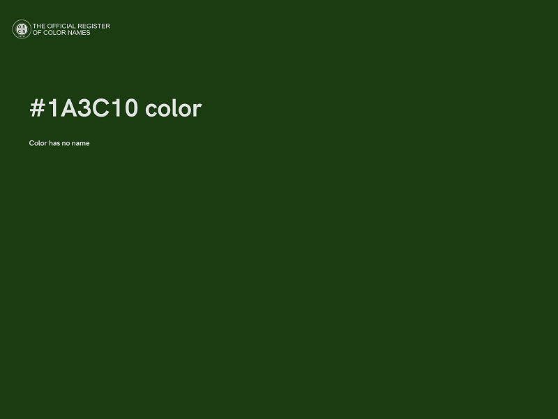 #1A3C10 color image