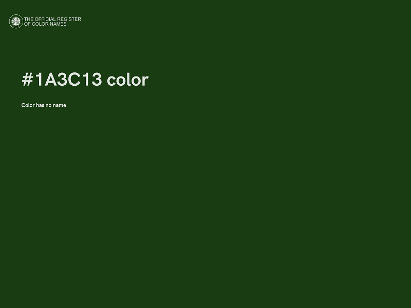 #1A3C13 color image