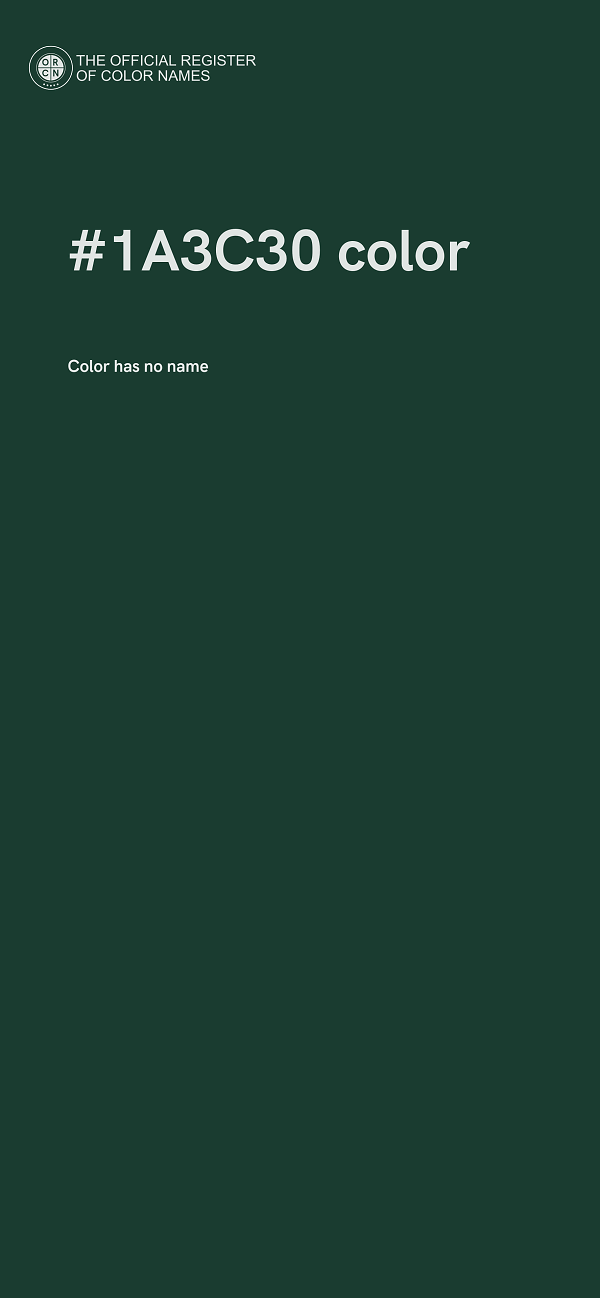 #1A3C30 color image