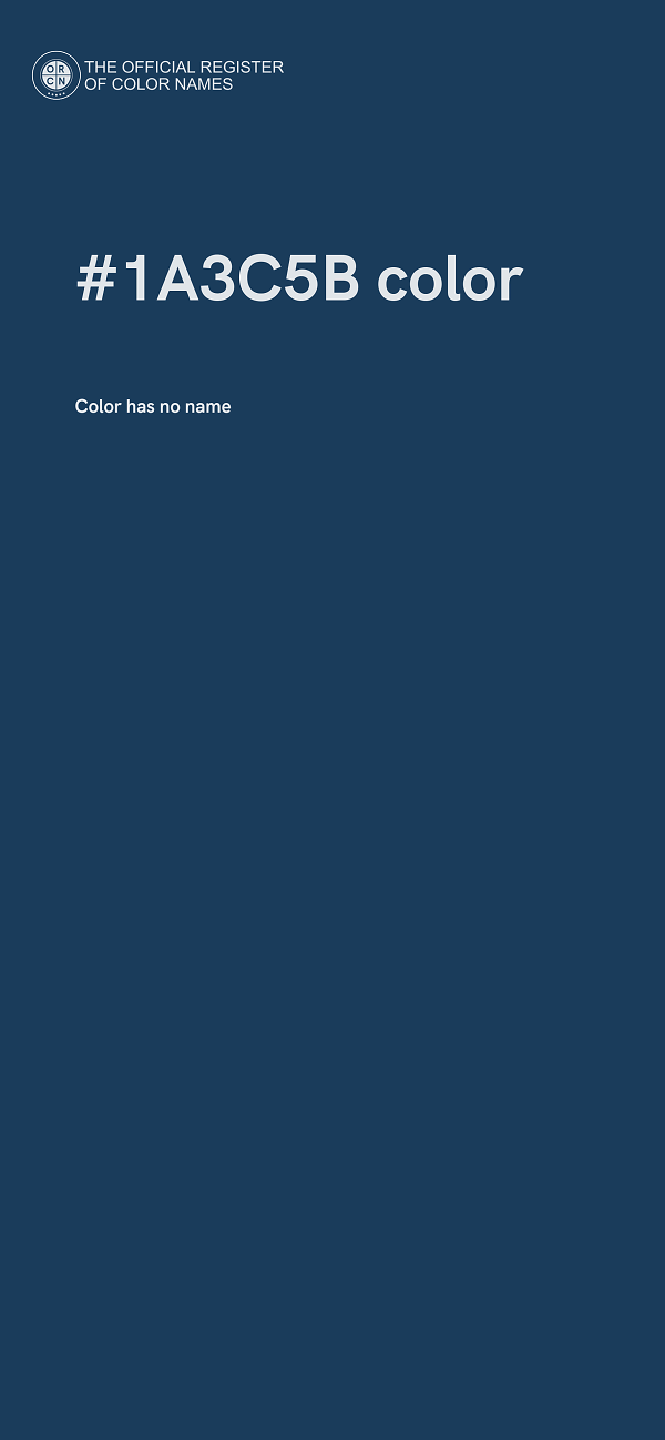#1A3C5B color image