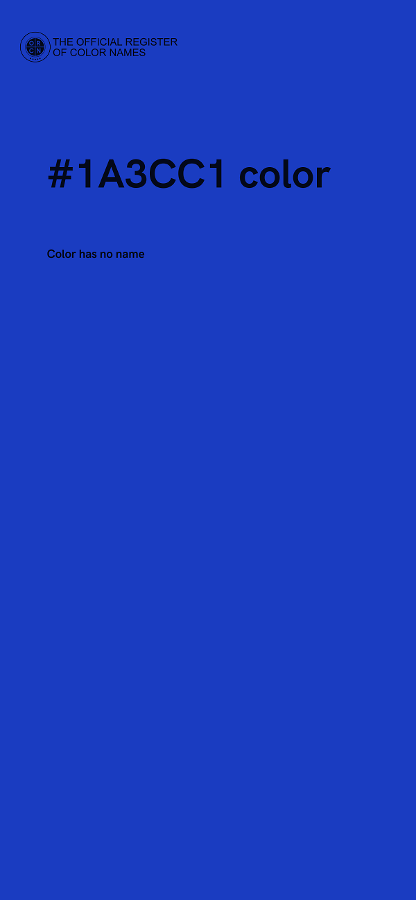 #1A3CC1 color image