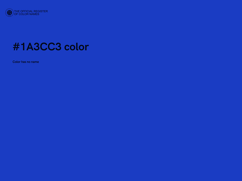 #1A3CC3 color image