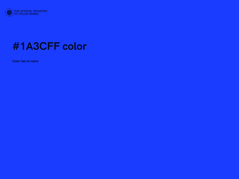 #1A3CFF color image