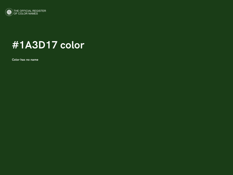 #1A3D17 color image