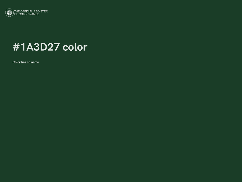 #1A3D27 color image