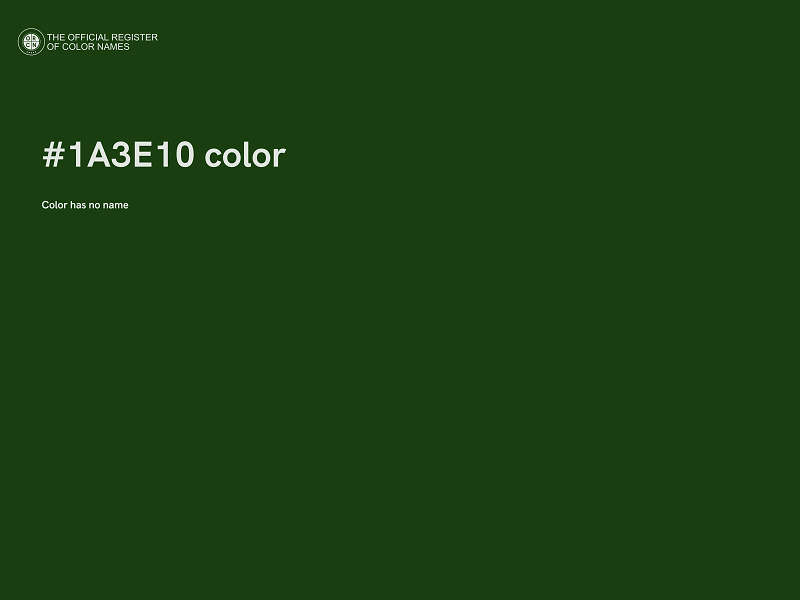 #1A3E10 color image