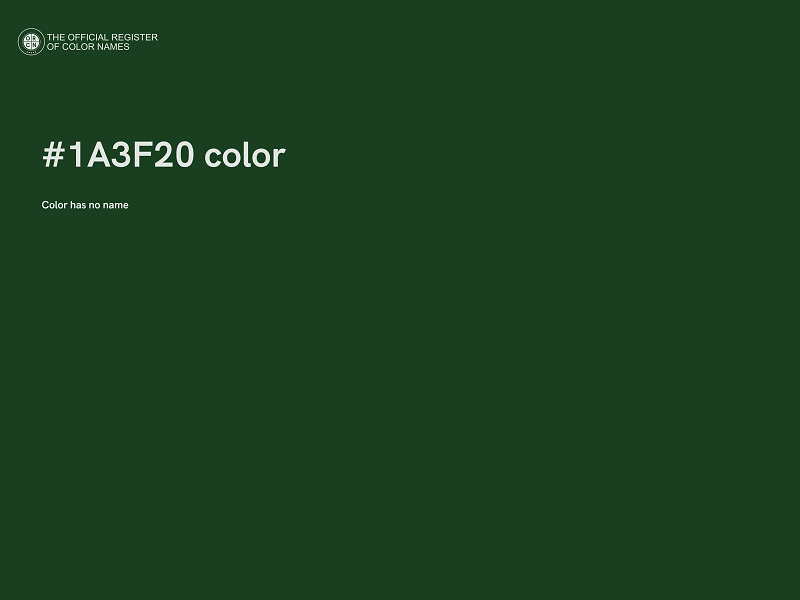 #1A3F20 color image