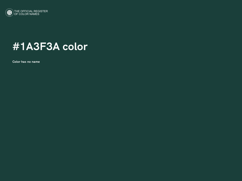 #1A3F3A color image