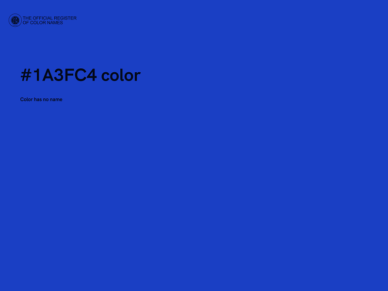 #1A3FC4 color image