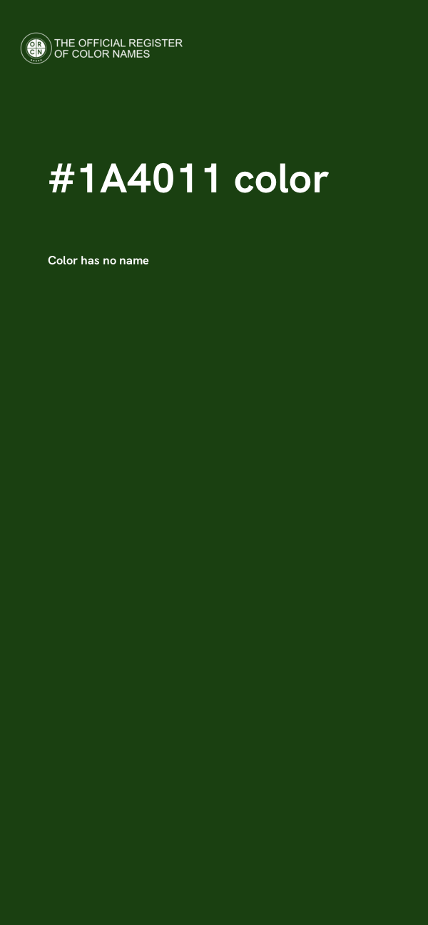 #1A4011 color image