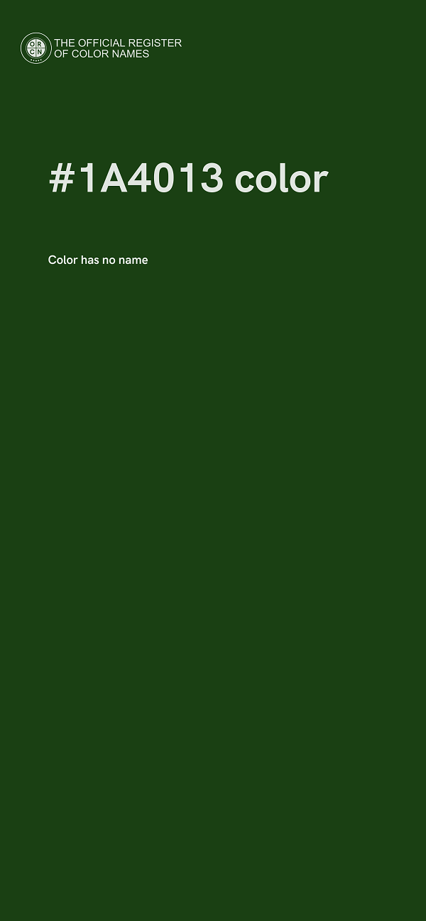#1A4013 color image