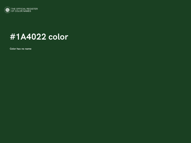 #1A4022 color image