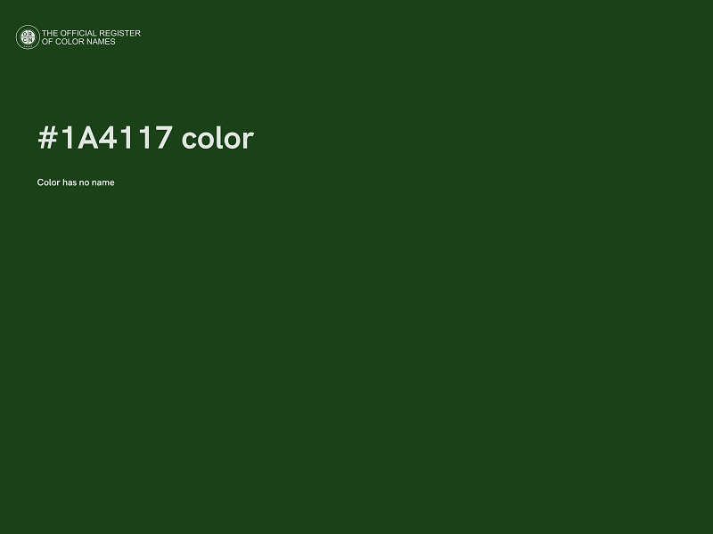 #1A4117 color image