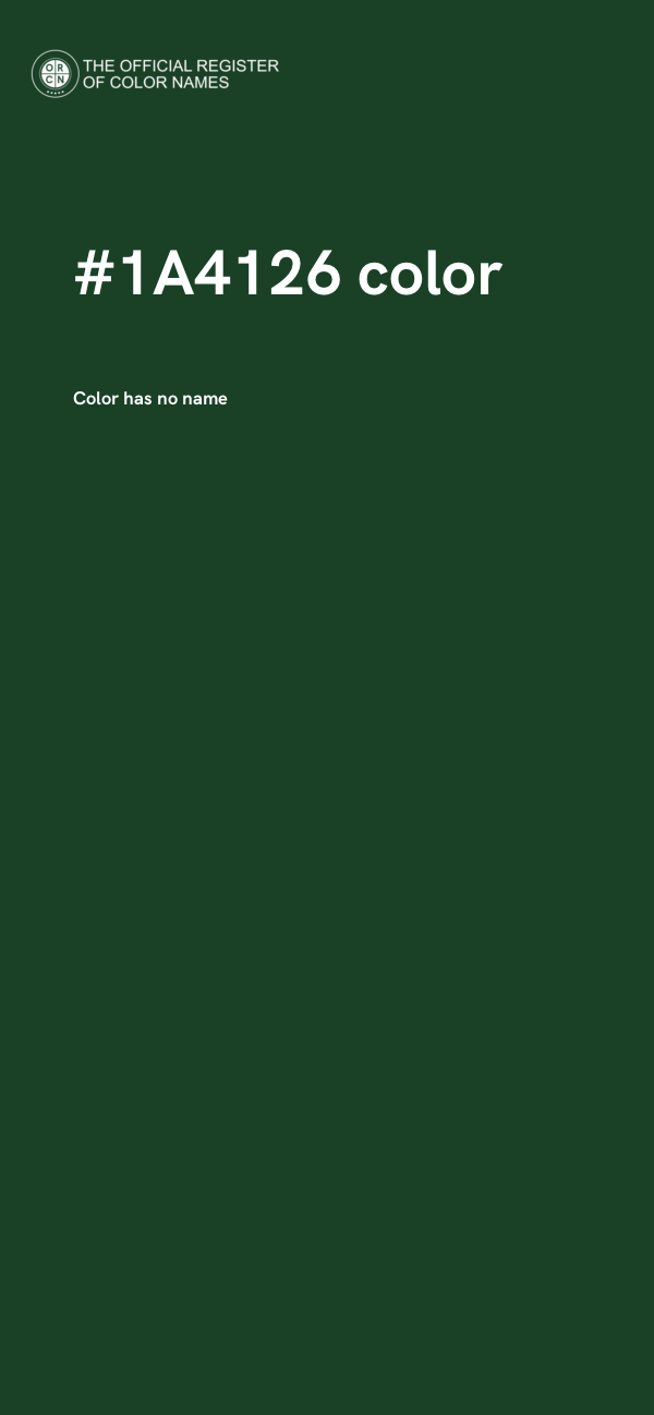 #1A4126 color image