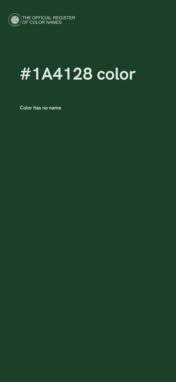 #1A4128 color image