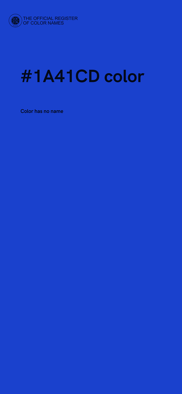 #1A41CD color image