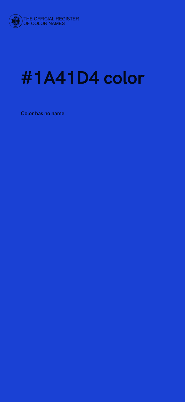 #1A41D4 color image
