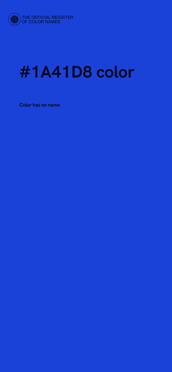 #1A41D8 color image