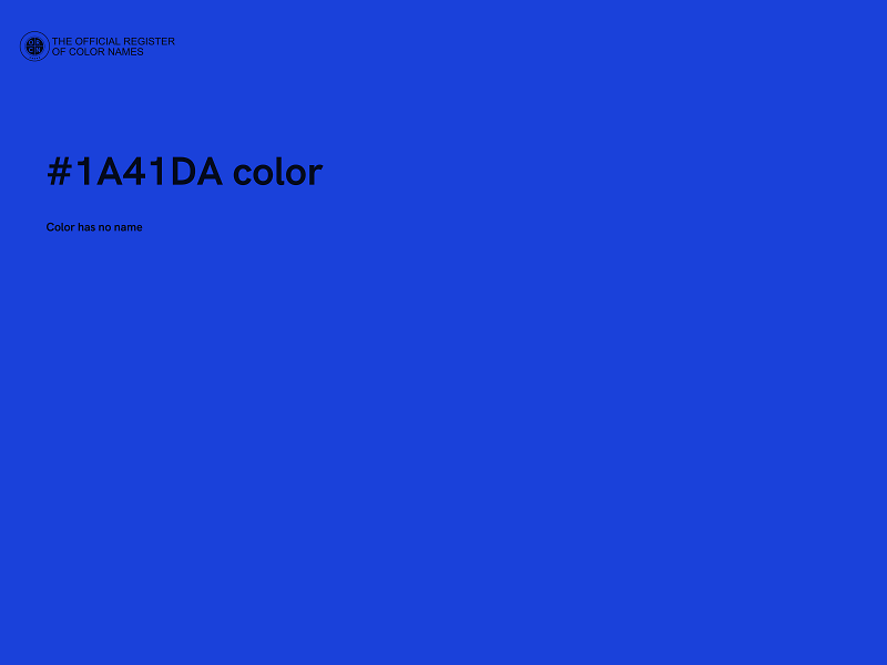 #1A41DA color image