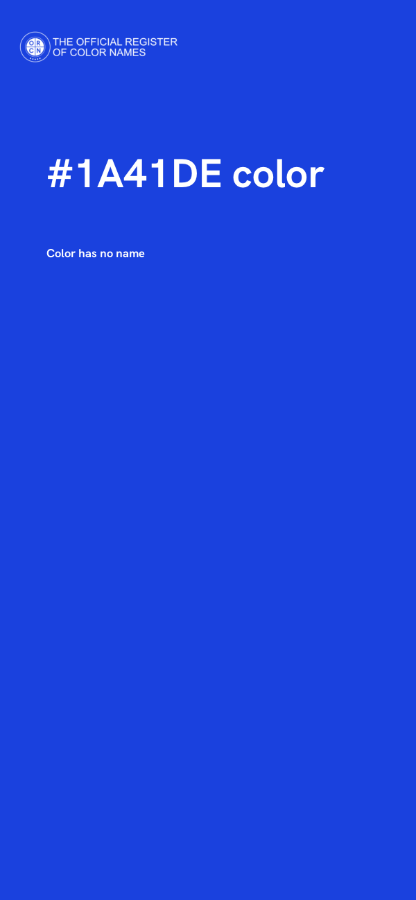 #1A41DE color image