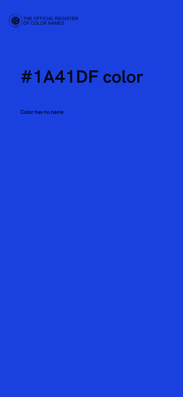 #1A41DF color image