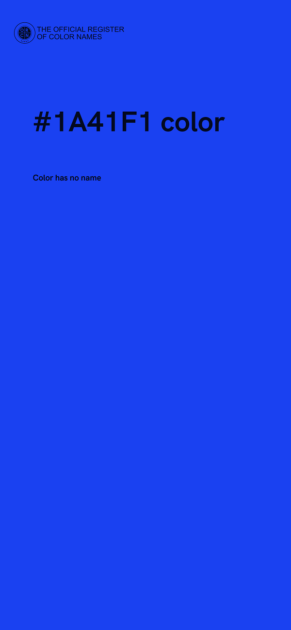 #1A41F1 color image