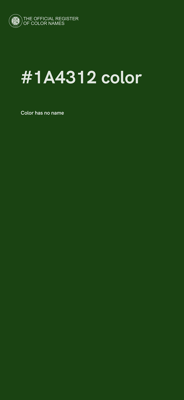 #1A4312 color image