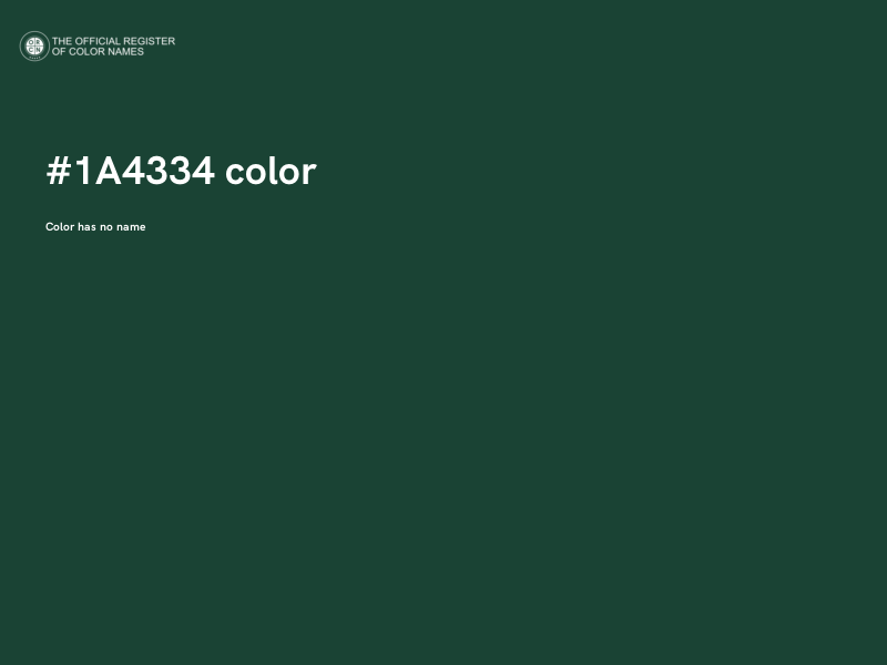 #1A4334 color image