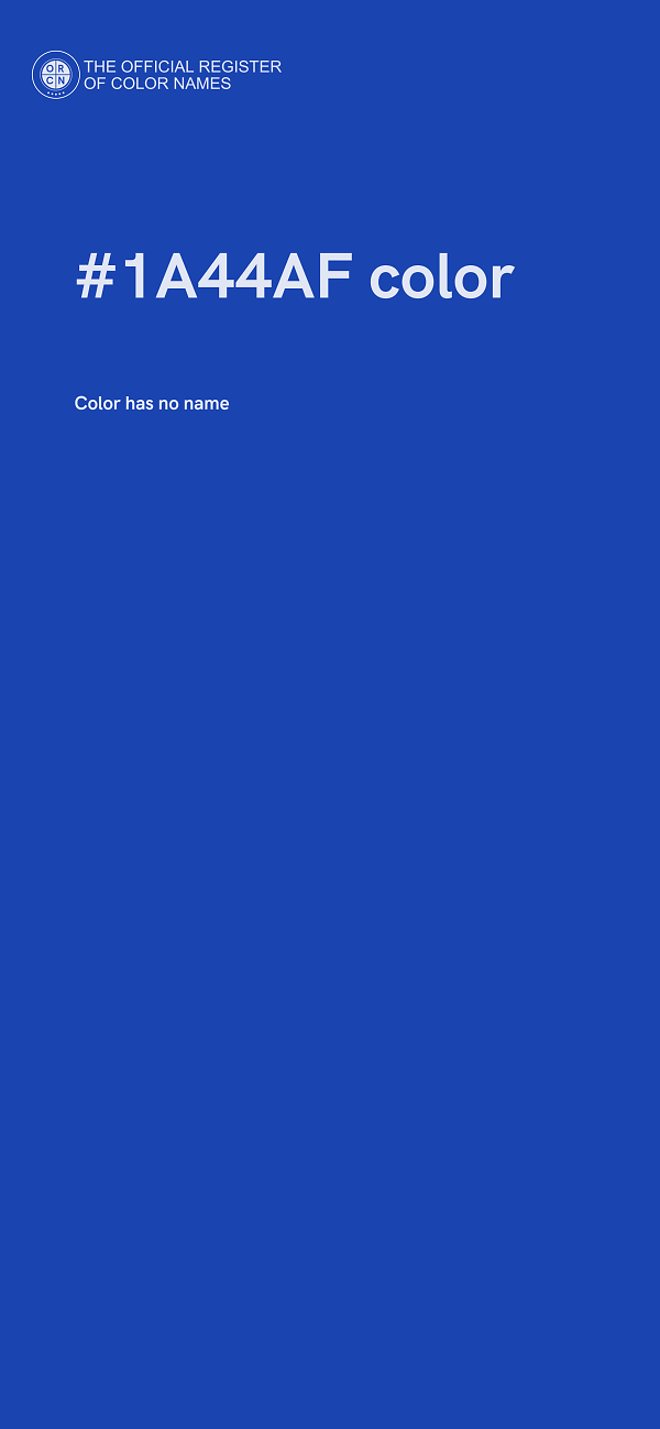 #1A44AF color image