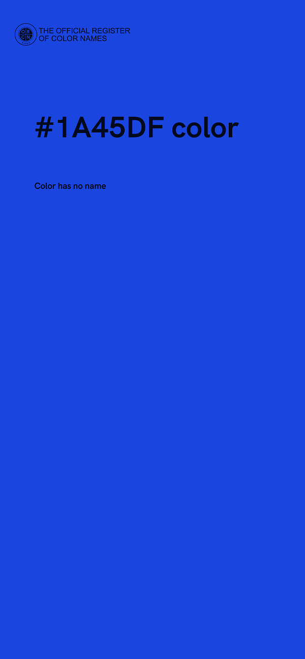 #1A45DF color image