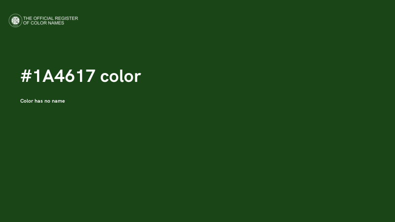 #1A4617 color image