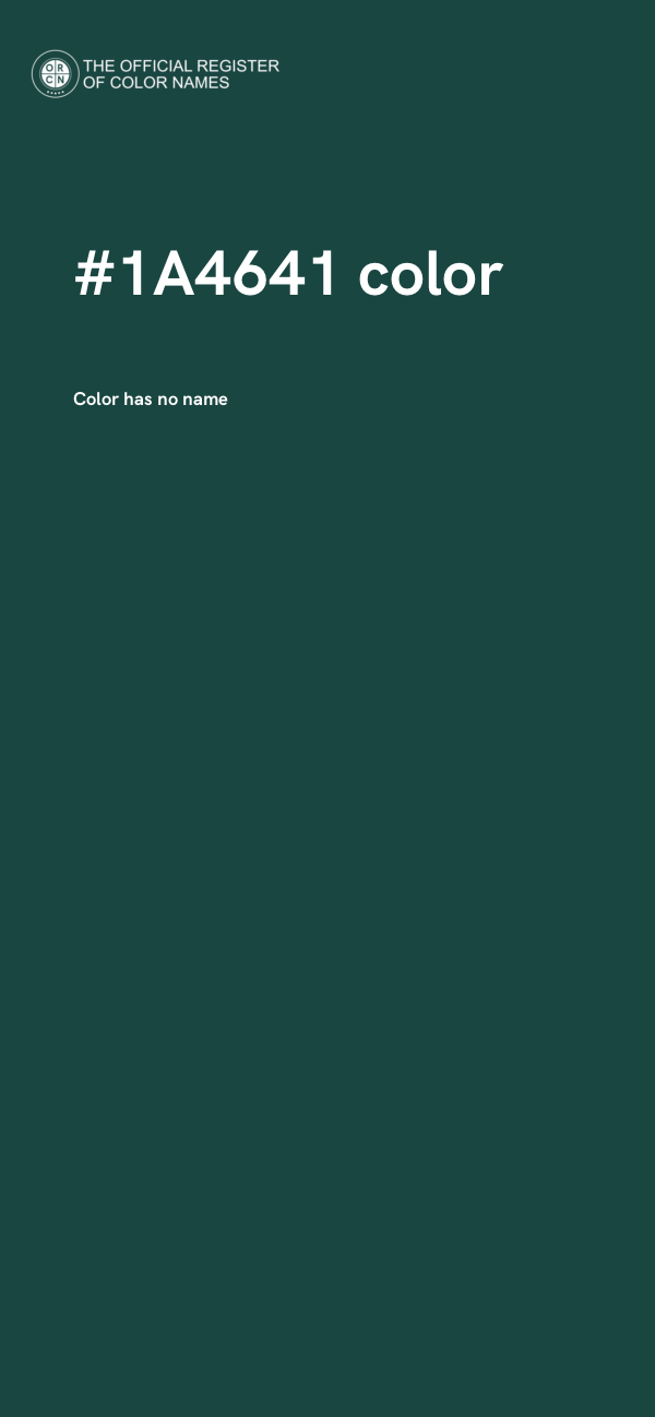 #1A4641 color image
