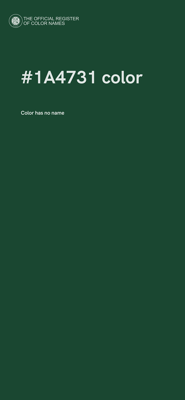 #1A4731 color image