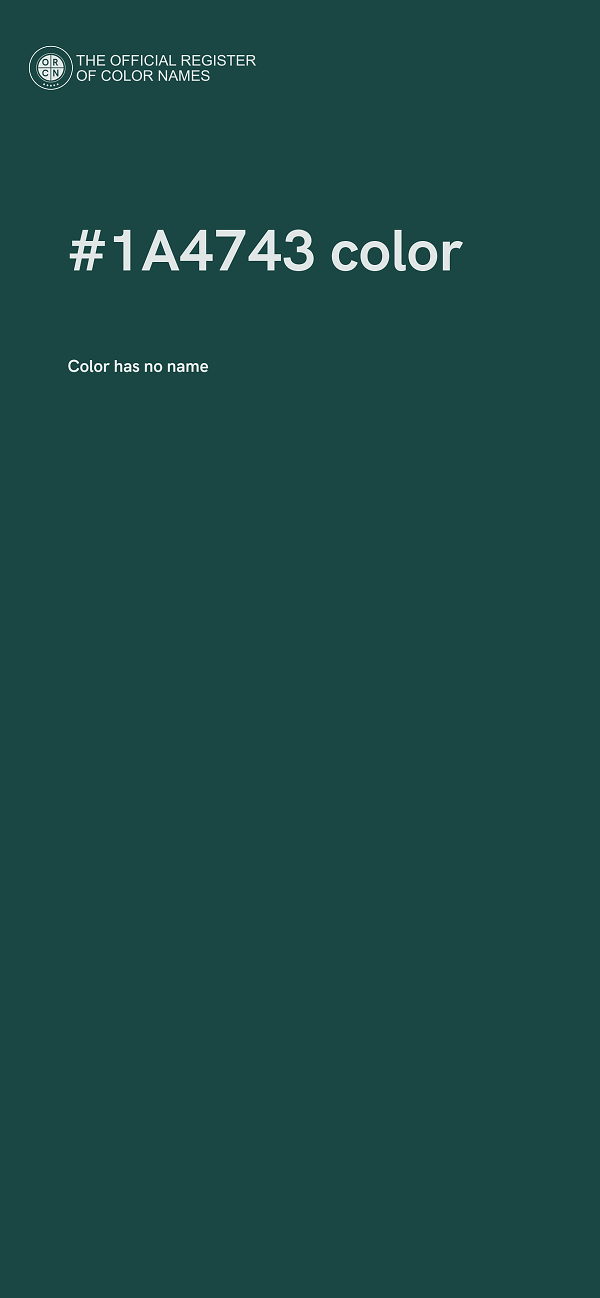 #1A4743 color image