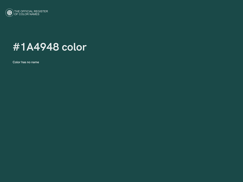 #1A4948 color image
