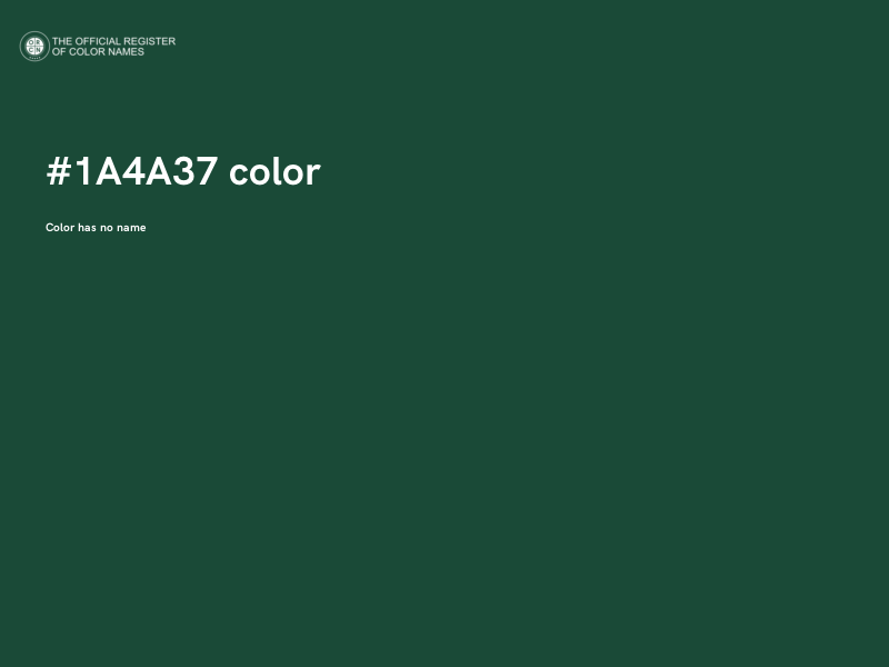 #1A4A37 color image