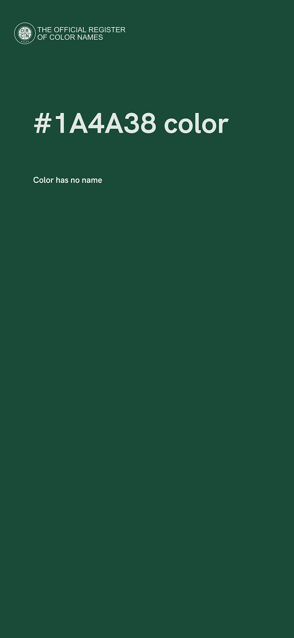 #1A4A38 color image