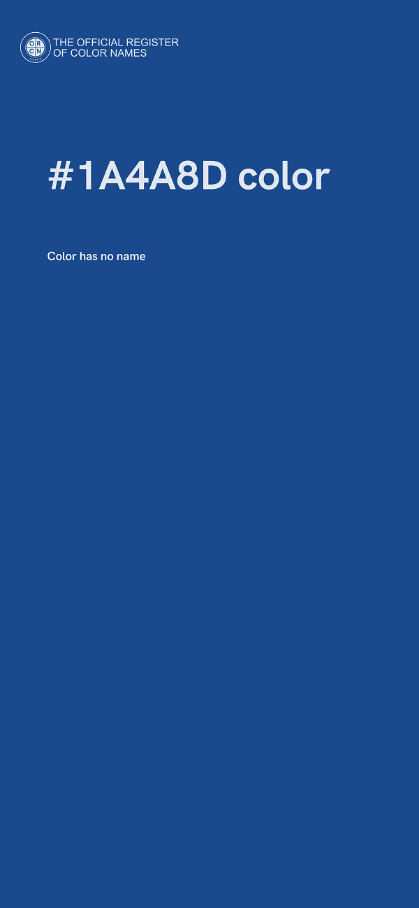 #1A4A8D color image