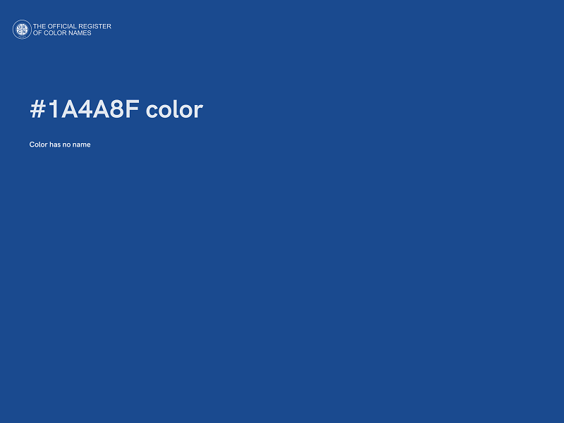 #1A4A8F color image