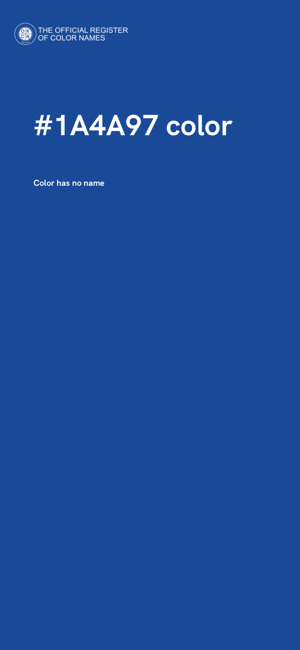 #1A4A97 color image