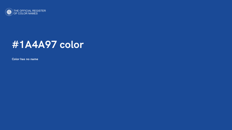 #1A4A97 color image